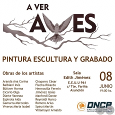 A ver Aves - Muestra de Arte - Viernes, 08 de Junio de 2018